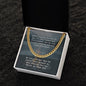 To My Husband- Love is a Promise- Cuban Chain Necklace