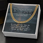 To My Husband- Love is a Promise- Cuban Chain Necklace