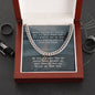 To My Husband- Love is a Promise- Cuban Chain Necklace