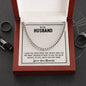 To My Husband - I Adore You - Cuban Chain Necklace