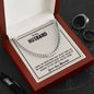 To My Husband - I Adore You - Cuban Chain Necklace
