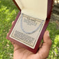 To My Husband - You're The One - Cuban Chain Necklace