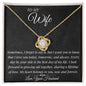 To My Wife - Grow Old - Love Knot Necklace