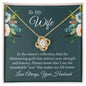 To My Wife - Shimmering Gold - Love Knot Necklace