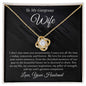To My Wife - Cherished Moments - Love Knot Necklace