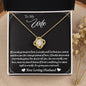 To My Wife - Turn Back Time - Love Knot Necklace