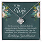 To My Wife - Shimmering Gold - Love Knot Necklace
