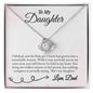 To My Daughter - I Blinked - Love Knot Necklace