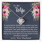 To My Wife - Our Hearts As One - Love Knot Necklace