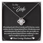 To My Wife - Turn Back Time - Love Knot Necklace
