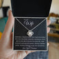 To My Wife - Grow Old - Love Knot Necklace