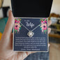 To My Wife - Our Hearts As One - Love Knot Necklace