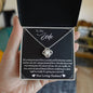To My Wife - Turn Back Time - Love Knot Necklace
