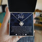 To My Wife - Your Heart Speaks To Mine - Love Knot Necklace
