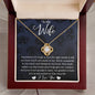 To My Wife - Your Heart Speaks To Mine - Love Knot Necklace