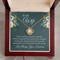 To My Wife - Shimmering Gold - Love Knot Necklace