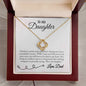 To My Daughter - I Blinked - Love Knot Necklace