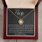 To My Wife - Grow Old - Love Knot Necklace