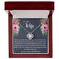 To My Wife - Our Hearts As One - Love Knot Necklace
