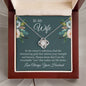 To My Wife - Shimmering Gold - Love Knot Necklace