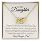 To My Daughter - Life's Challenges - Interlocking Hearts Necklace