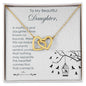 To My Daughter- A Mother's Love- Interlocking Hearts Necklace