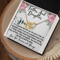 To My Daughter - Unbreakable Bond - Interlocking Hearts Necklace