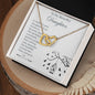 To My Daughter- A Mother's Love- Interlocking Hearts Necklace