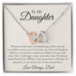 To My Daughter - Life's Challenges - Interlocking Hearts Necklace