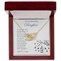 To My Daughter- A Mother's Love- Interlocking Hearts Necklace