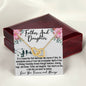 To My Daughter - Unbreakable Bond - Interlocking Hearts Necklace