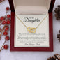 To My Daughter - Life's Challenges - Interlocking Hearts Necklace