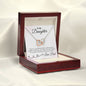 To My Daughter - Father's And Daughter's Love - Interlocking Hearts Necklace