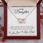 To My Daughter - Father's And Daughter's Love - Interlocking Hearts Necklace