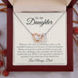 To My Daughter - Life's Challenges - Interlocking Hearts Necklace