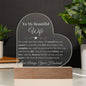 To My Wife - You Complete Me - Acrylic Heart