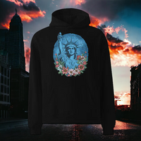 Load image into Gallery viewer, Liberty And Flowers Unisex Oversized Hoodie
