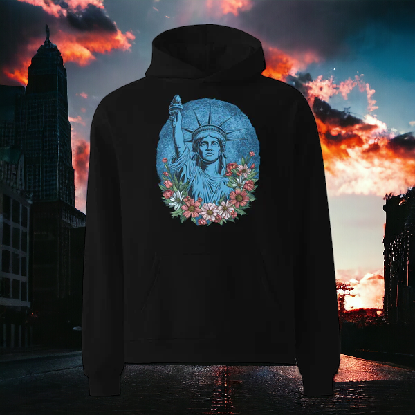 Liberty And Flowers Unisex Oversized Hoodie