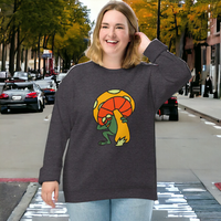 Load image into Gallery viewer, Mushroom Frog Unisex Organic Raglan Sweatshirt
