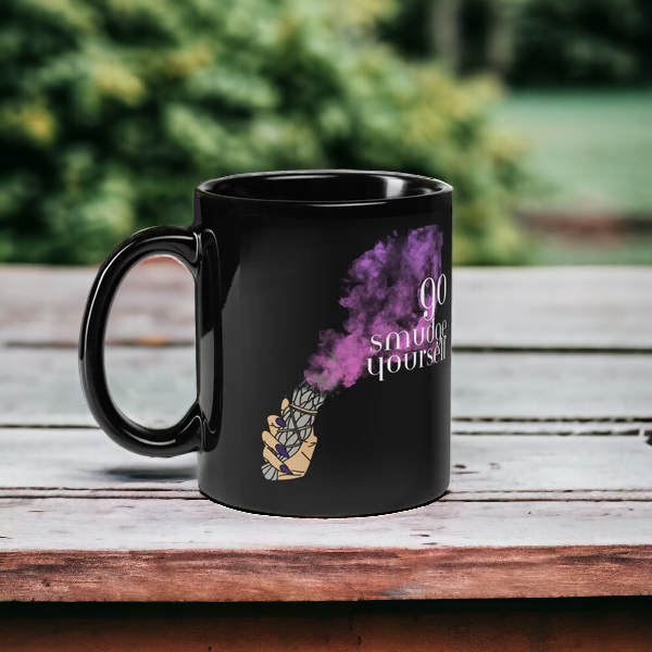 Smudge Yourself Black Glossy Mug