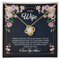 Load image into Gallery viewer, To My Wife - Love You More - Love Knot Necklace
