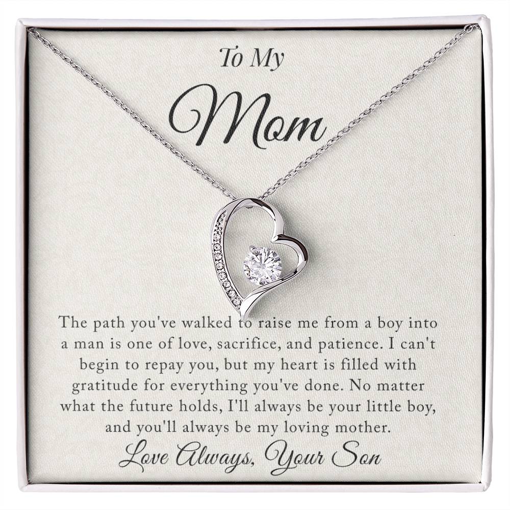 To My Mom - Loving Mother - Forever Love Necklace