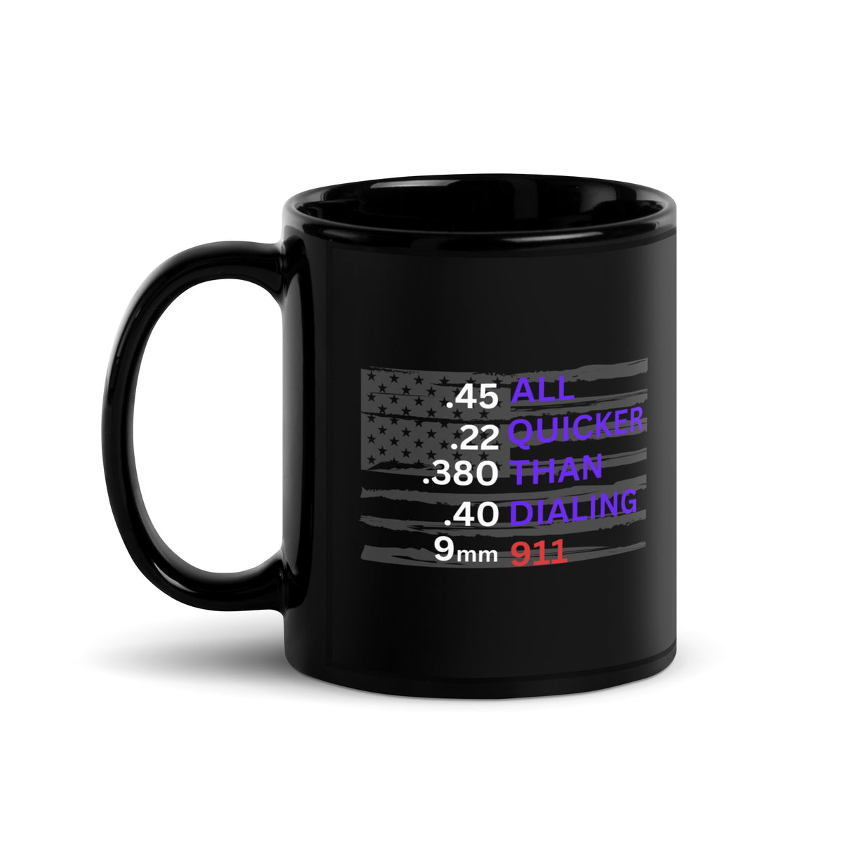 2nd Amendment Black Glossy Mug