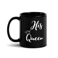 Load image into Gallery viewer, His Queen Black Glossy Mug
