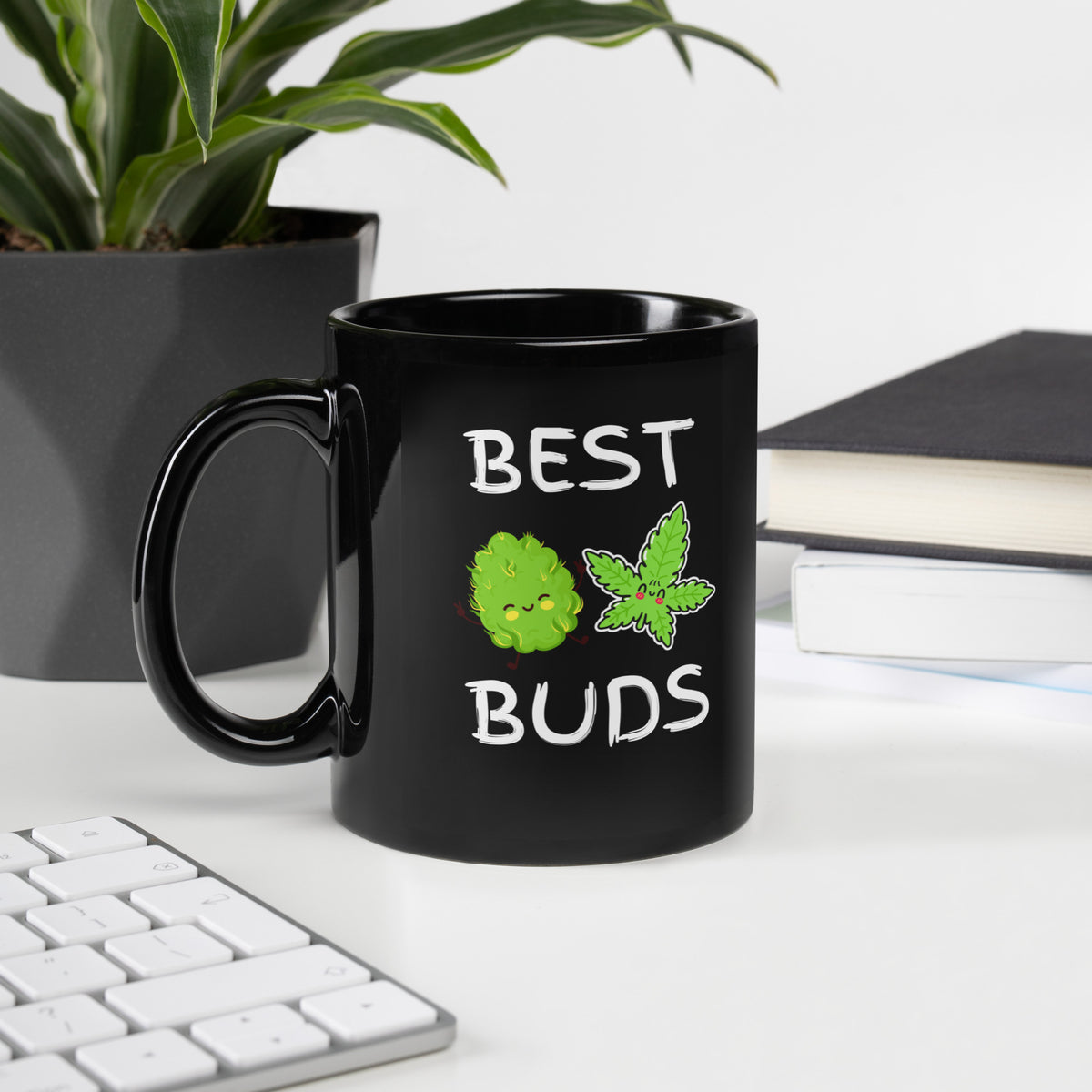 Best Buds Black Glossy Mug