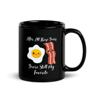 Load image into Gallery viewer, The Egg To My Bacon Black Glossy Mug

