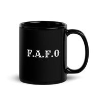 Load image into Gallery viewer, FAFO Solid Black Glossy Mug
