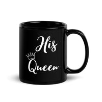 Load image into Gallery viewer, His Queen Black Glossy Mug
