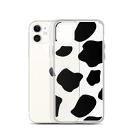 Load image into Gallery viewer, Cow Print Clear Case for iPhone®
