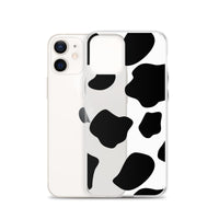 Load image into Gallery viewer, Cow Print Clear Case for iPhone®
